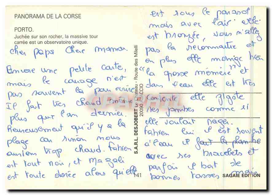 Porto — Tour carrée sur rocher — S.A.R.L. DESJOBERT, 141 — Rückseite