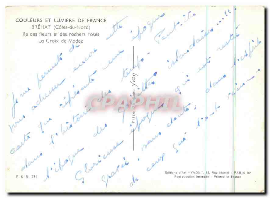 La Croix de Modez — Bréhat (Côtes-du-Nord) — Éditions d'Art YVON — Reverso