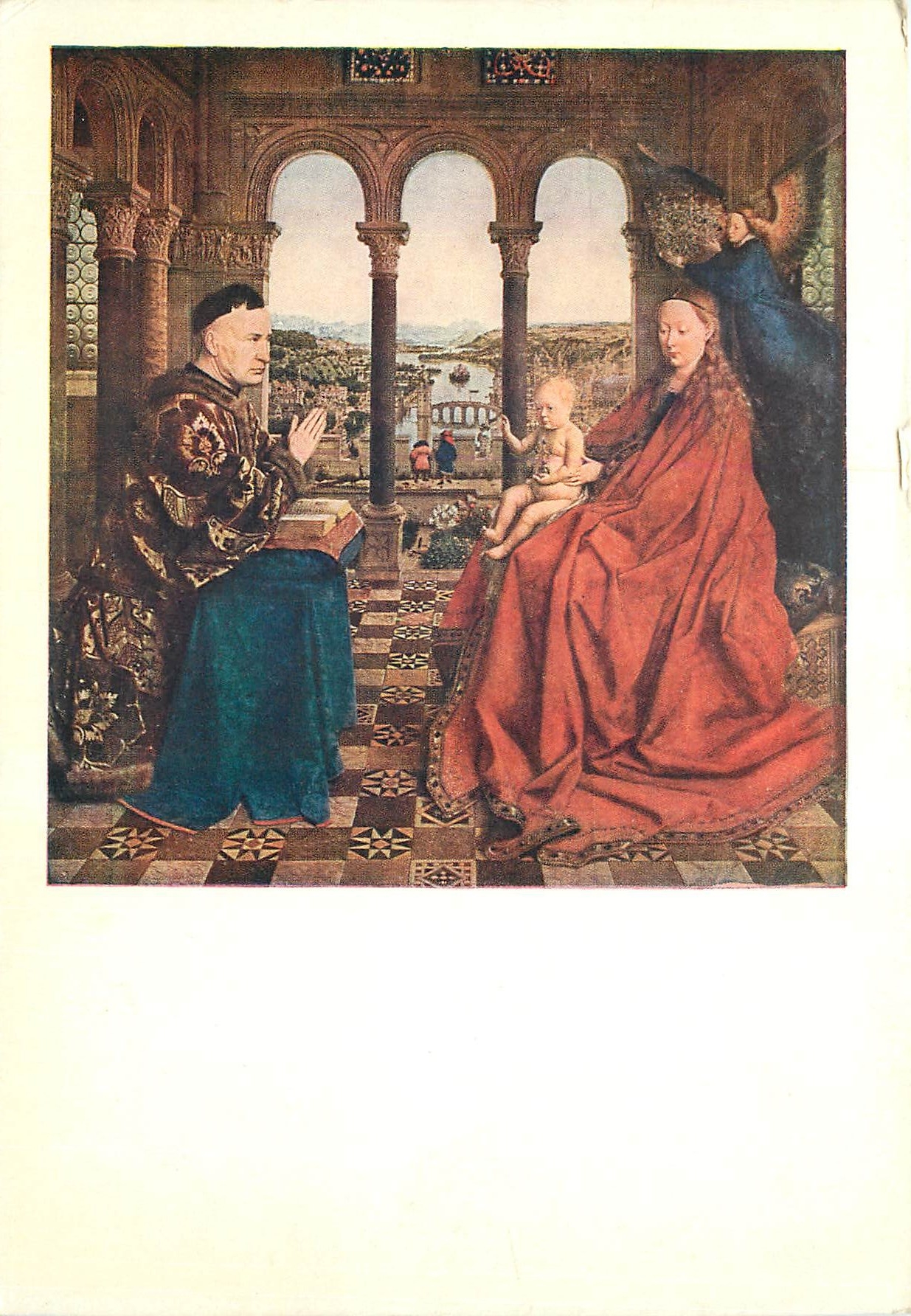 CPM Jan Van Eyck La Vierge au donateur 