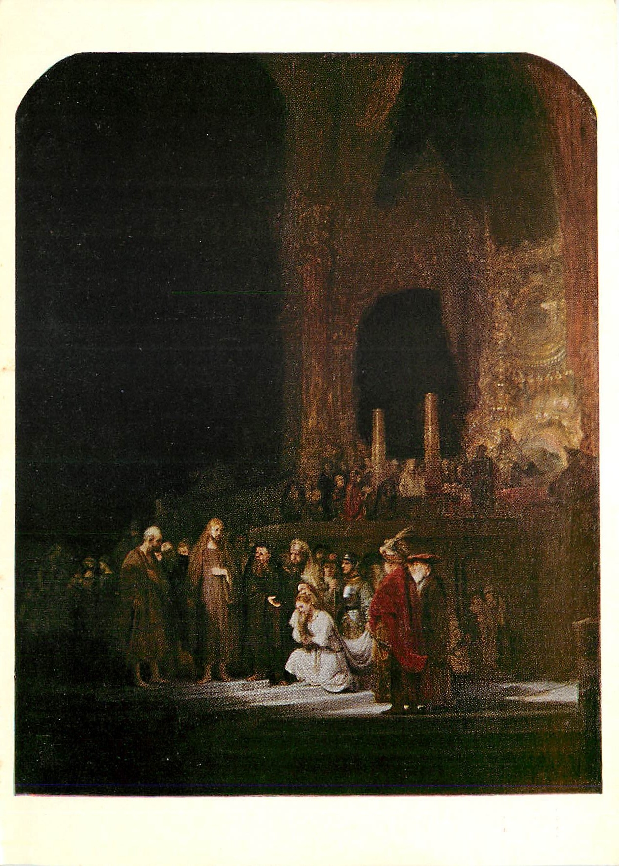 CPM National Gallery Rembrandt The Woman taken in Adultery 