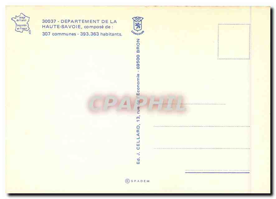 CPM Departement de la Haute Savoie  — Rückseite