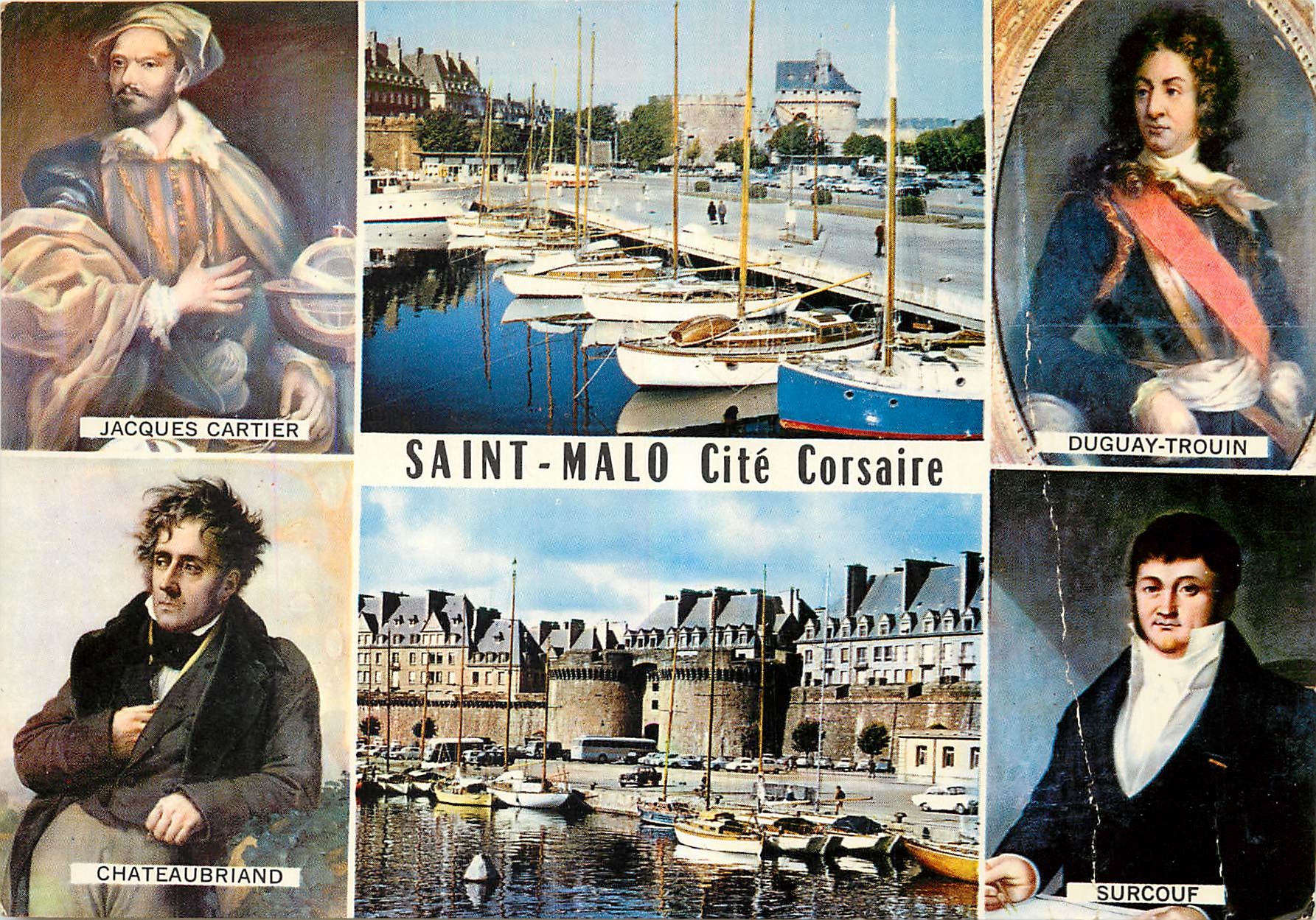CPM En Bretagne Saint Malo Cite Corsaire Malouins celebres