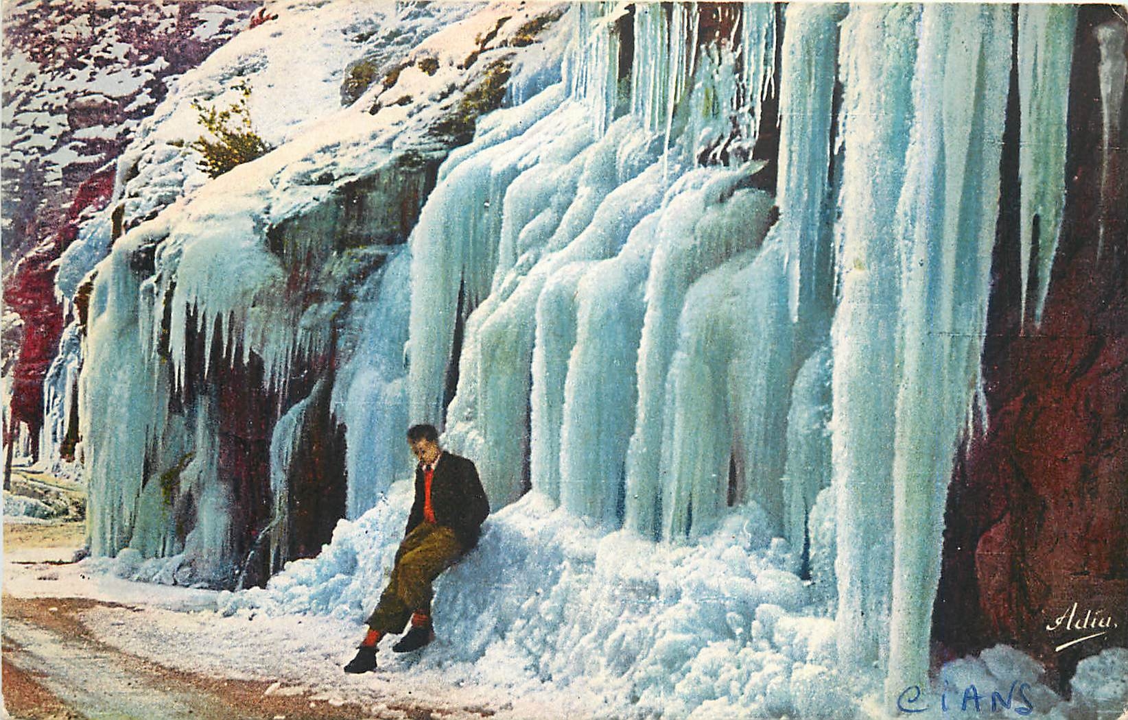 CPM Les Gorges du Cians A M La Route de Beuil en hiver 