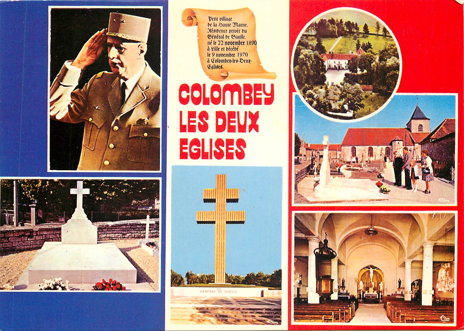 CPM Colombey les Deux Eglises Hte Marne General de Gaulle