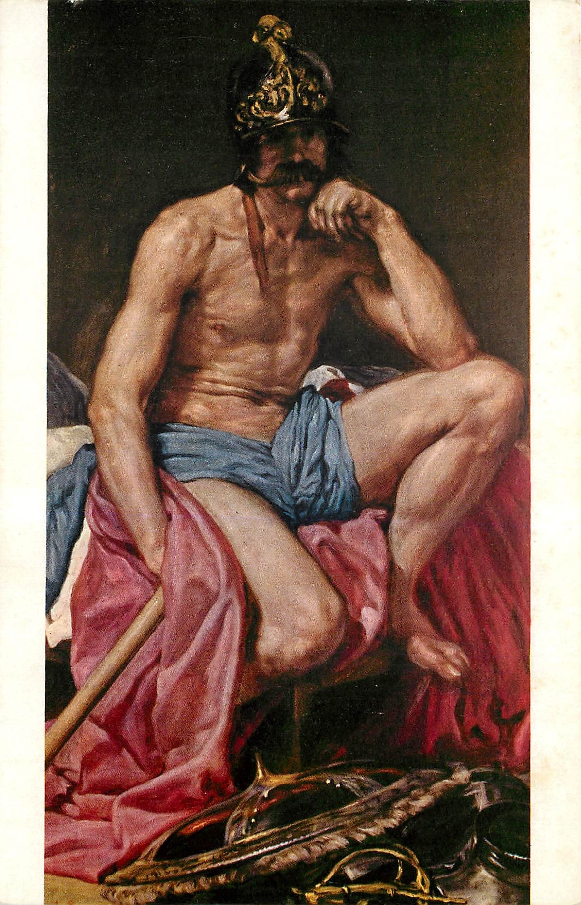 CPM Museo del Prado Velazquez Le dieu Mars 