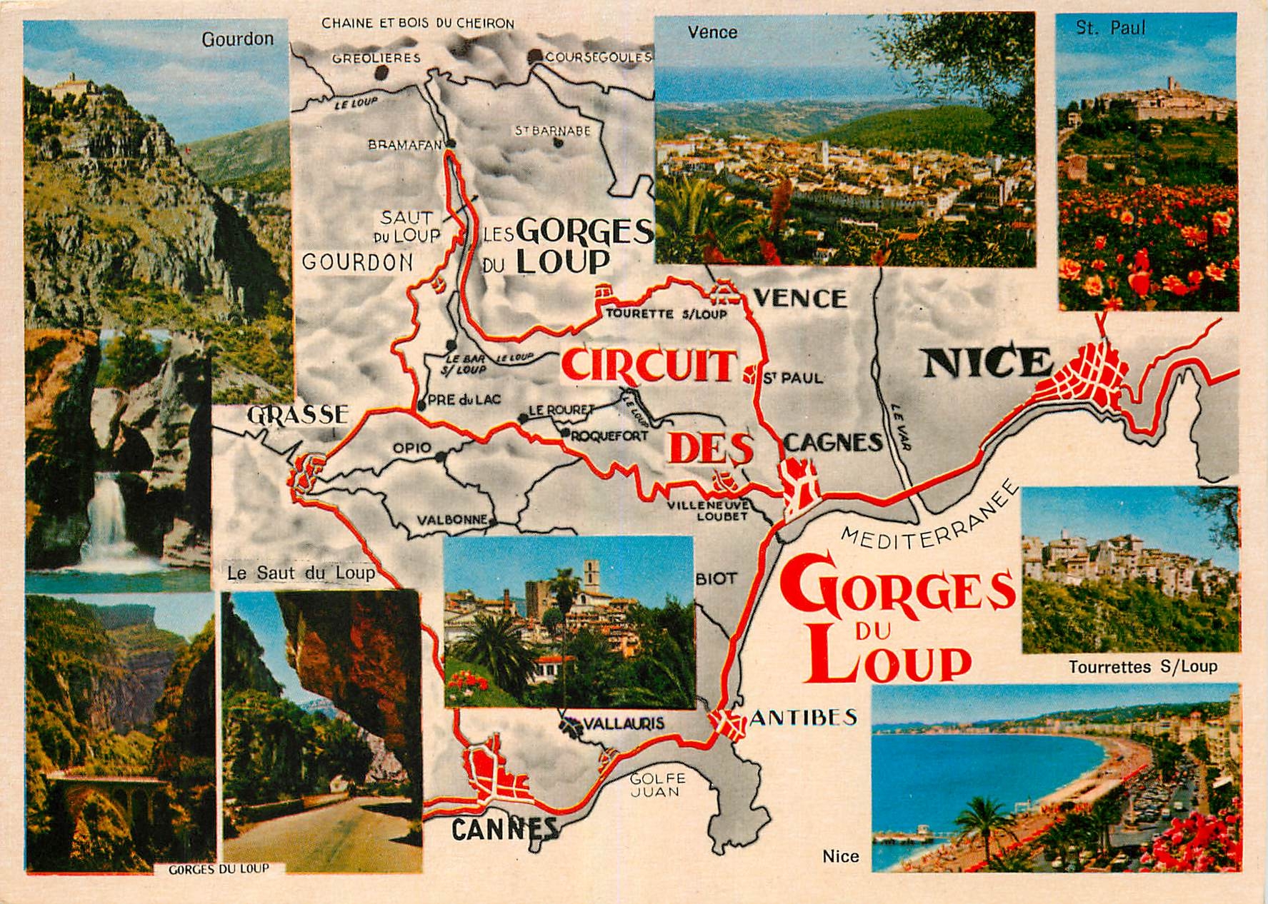 CPM Circuit des Gorges du Loup L'Arriere pays pittoresque de la Cote d'Azur 