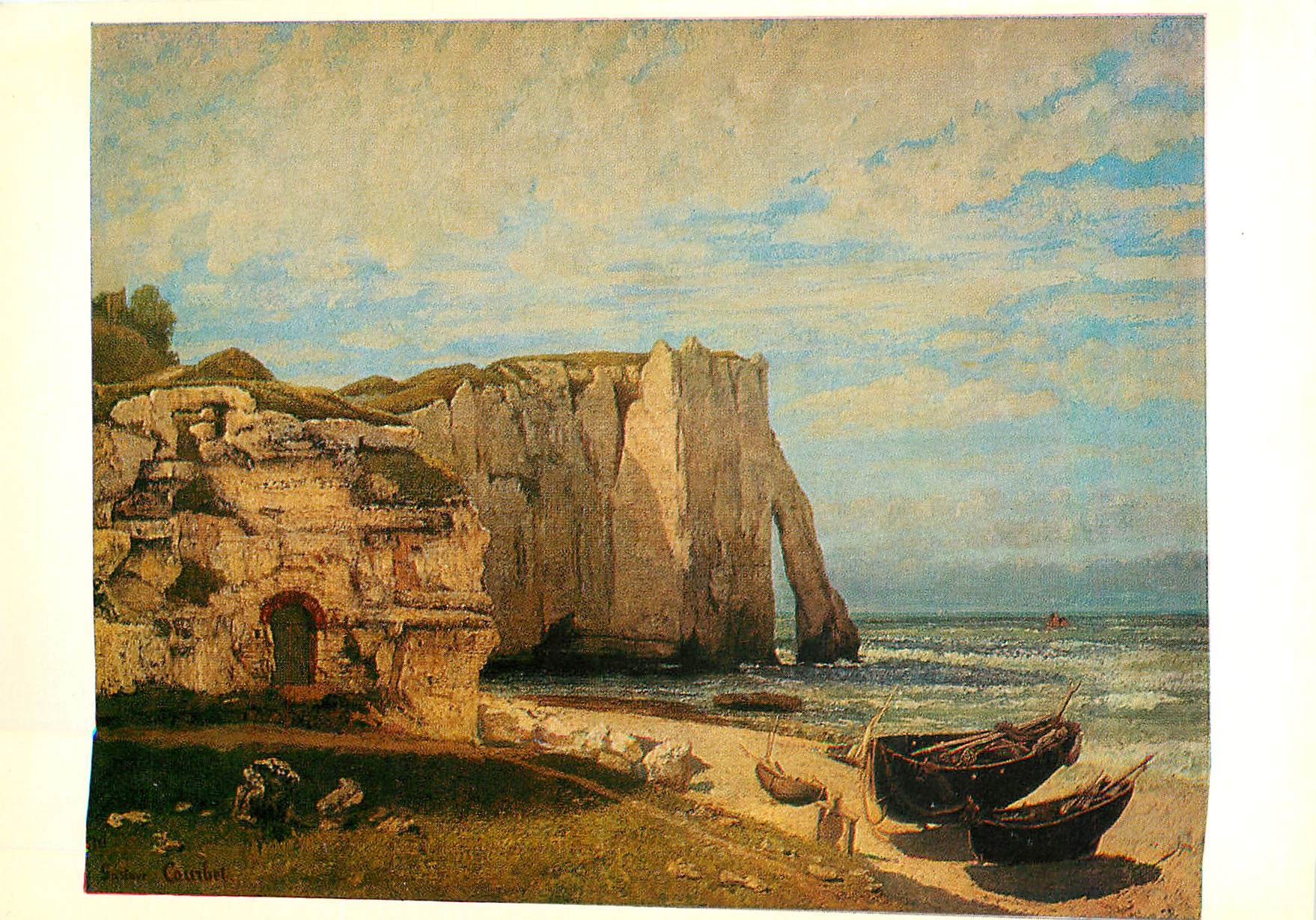 CPM Gustave Courbet Falaise d'Etretat apres l'orage Musee du Louvre 