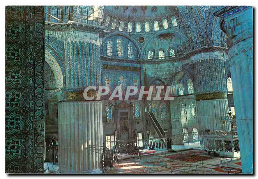 CPM Istanbul Interieure de la Mosquee Bleue 