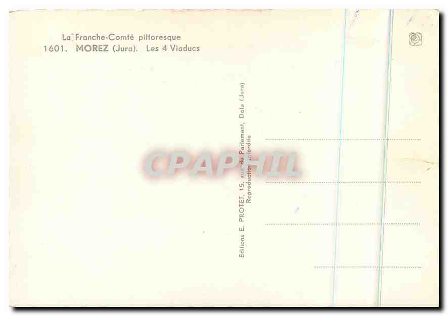 CPM La Franche Comte Pittoresque Morez Jura les 4 Viaducs  — Rückseite