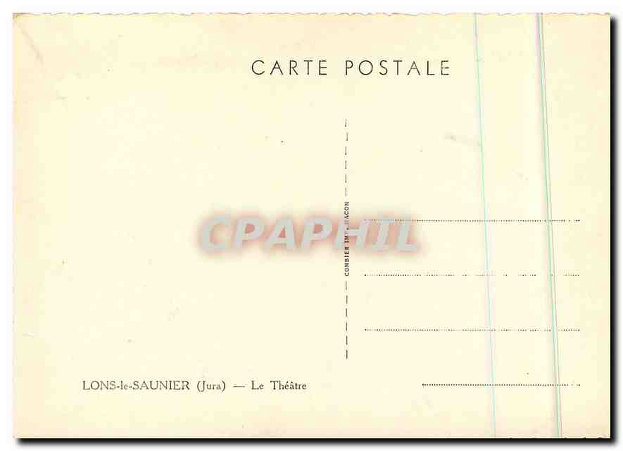 CPM Lons le Saunier Jura le Theatre  — Rückseite