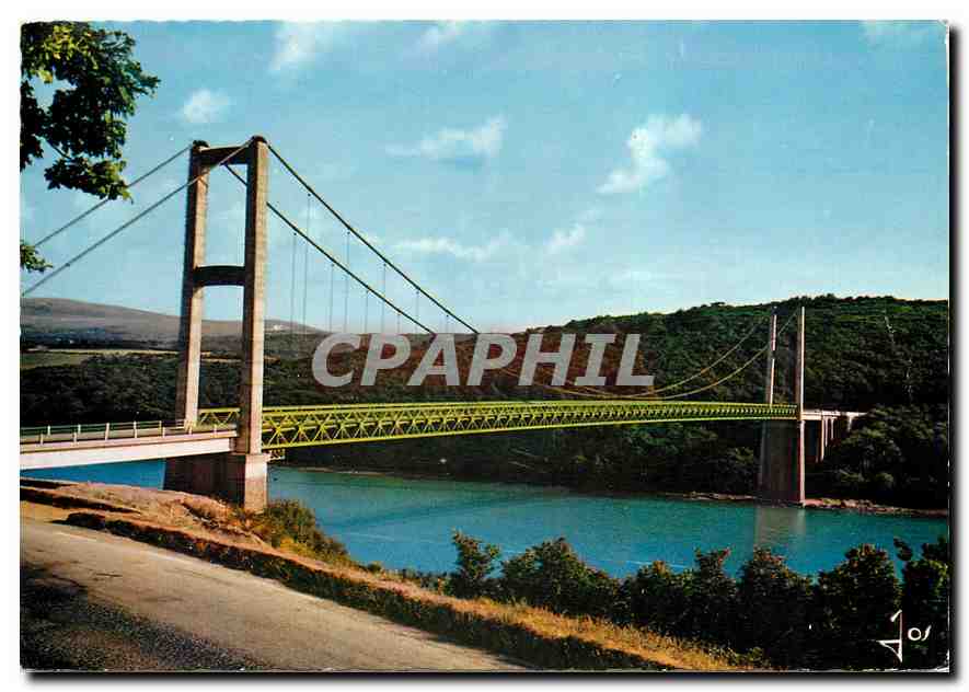 CPM La Bretagne en Couleurs le Pont de Terenez sur l'Aulne Finistere 