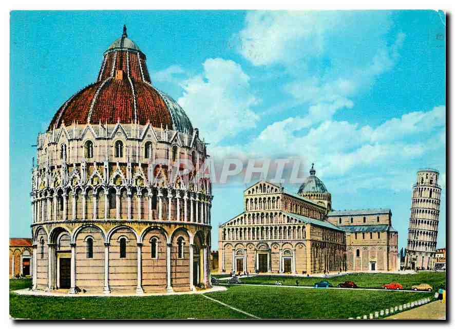 CPM Pisa Place du Dome et les monuments Principaux 