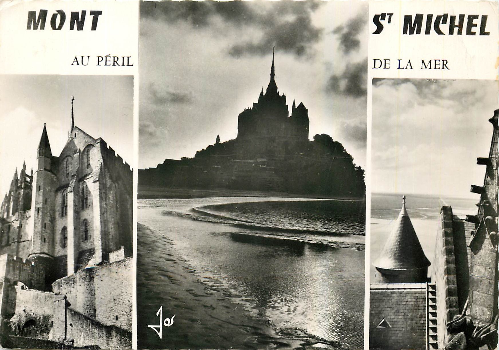 CPM Le Mont Saint Michel silhouette du Mont sur les greves perspective de la Merveille dentelle de p