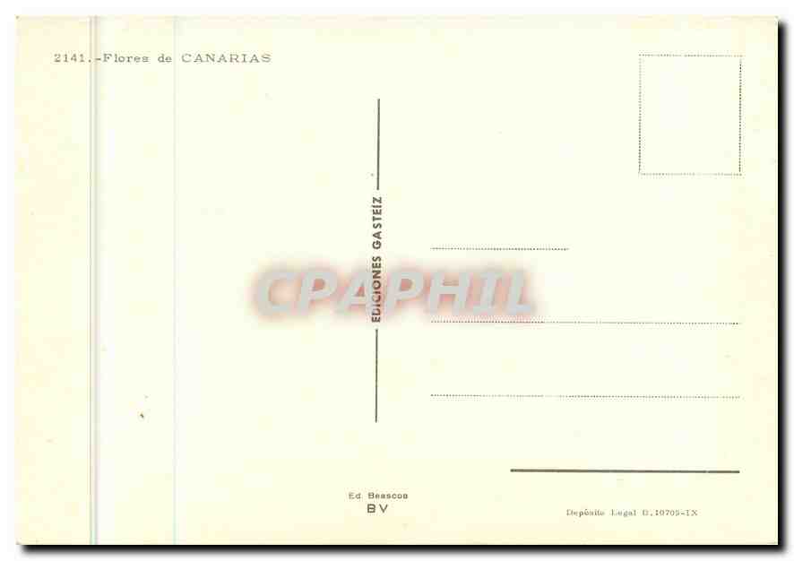 CPM Flores de Canarias  — Rückseite