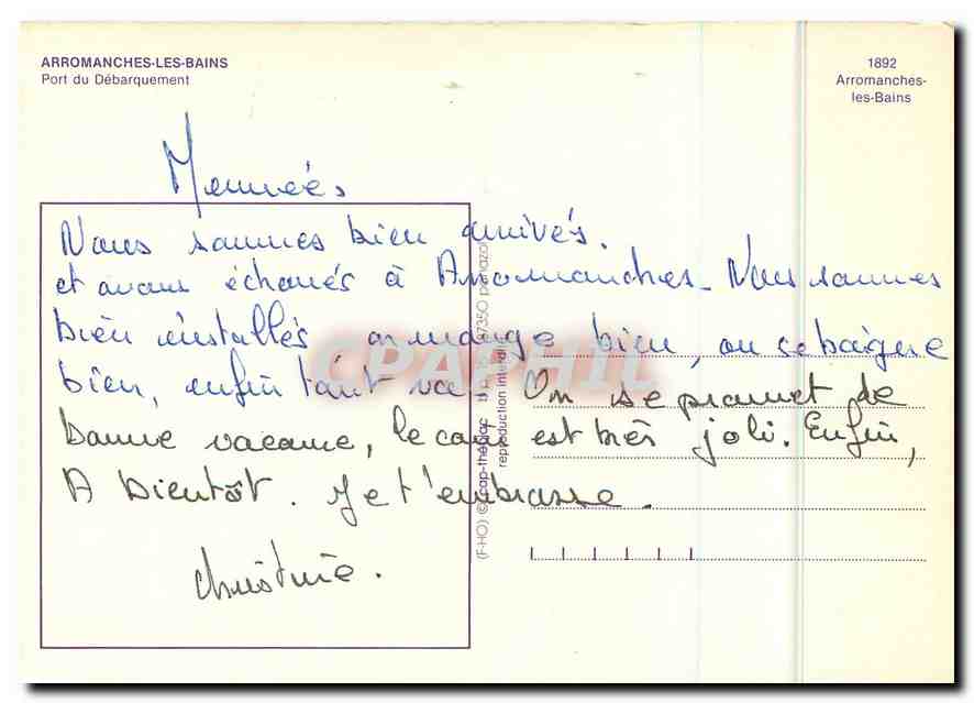 CPM Arromanches les Bains port du Debarquement  — Rückseite