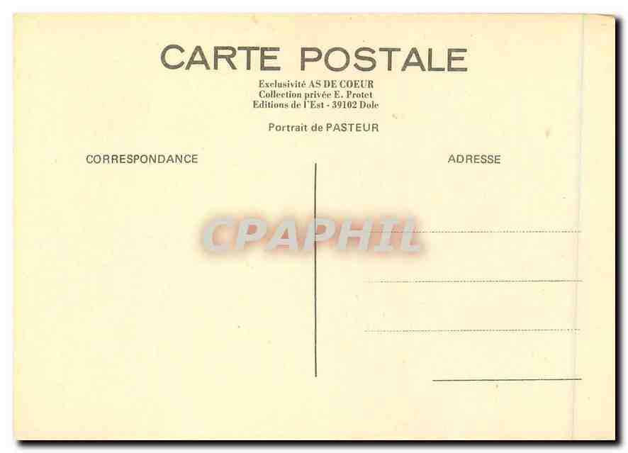 CPM Portrait de Pasteur  — Rückseite