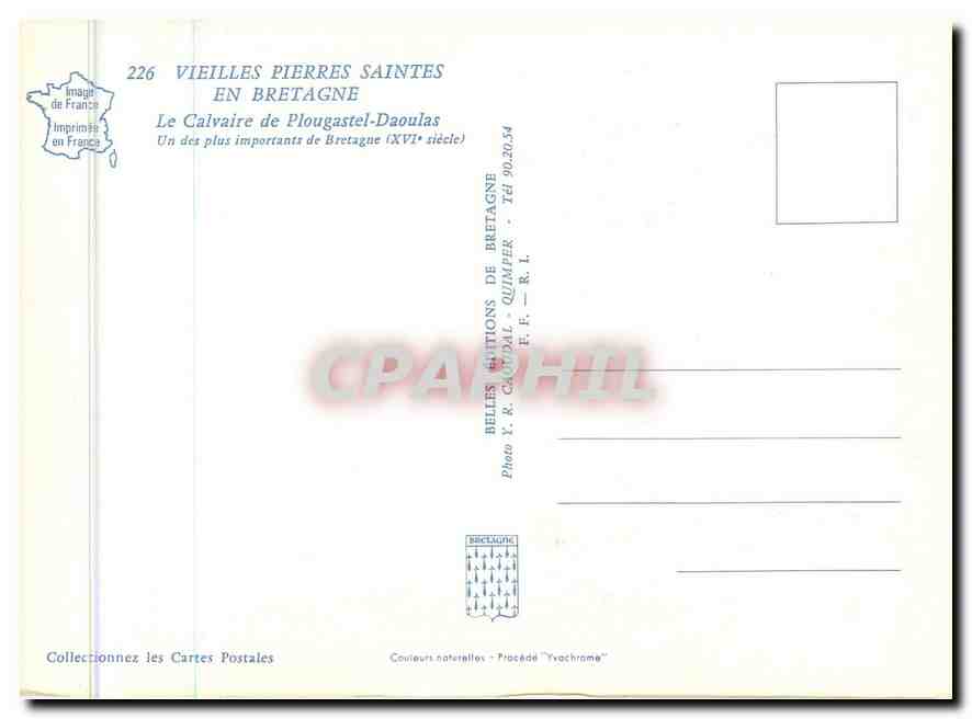 CPM Vieilles Pierres Saintes en Bretagne le Calvaire de Plougastel Daoulas un des plus importants de — Rückseite