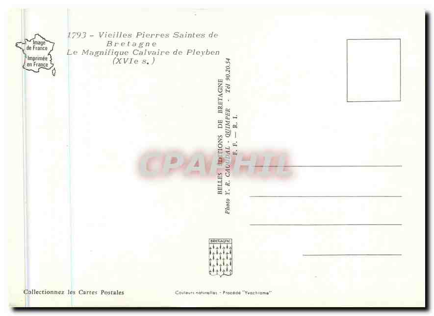 CPM Vieilles PIerres Saintes de Bretagne le Magnifique Calvaire de Pleyben XVI S  — Back