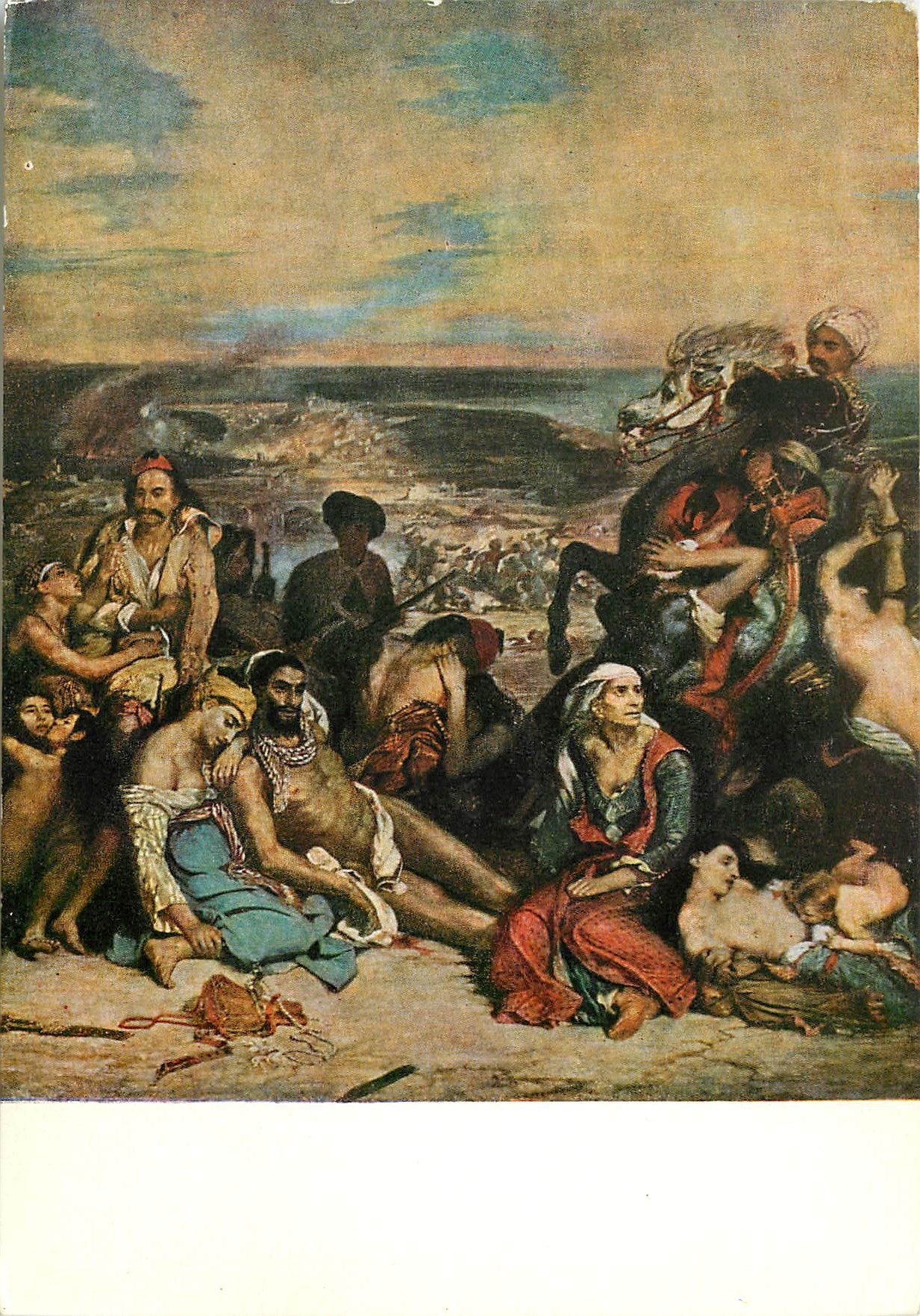 CPM Musee du Louvre Ecole Francaise Eugene Delacroix 1798 1863 Scenes des Massacres de Scio 