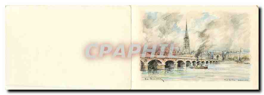 CPM Pont de pierre Bordeaux — Verso