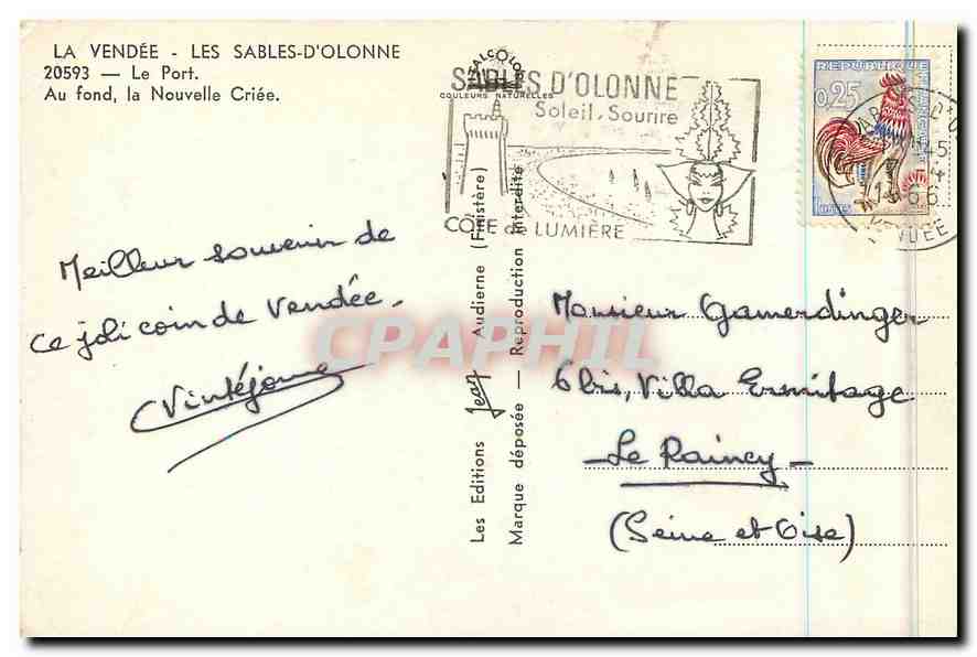 Les Sables-d'Olonne — Port — Éditions Lumières — Rückseite