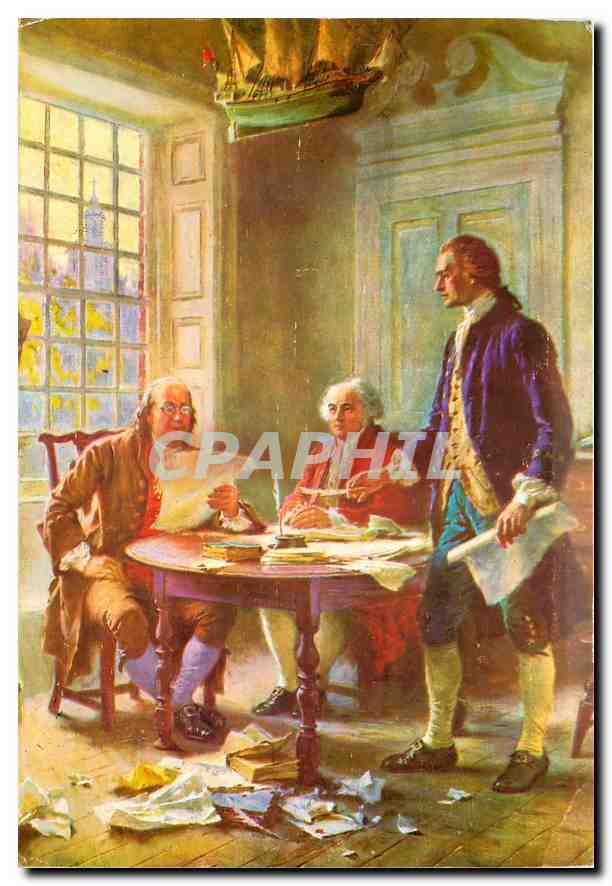 CPM Writing the declaration of Independence 1776 Jefferson Adams Franklin in Conference 