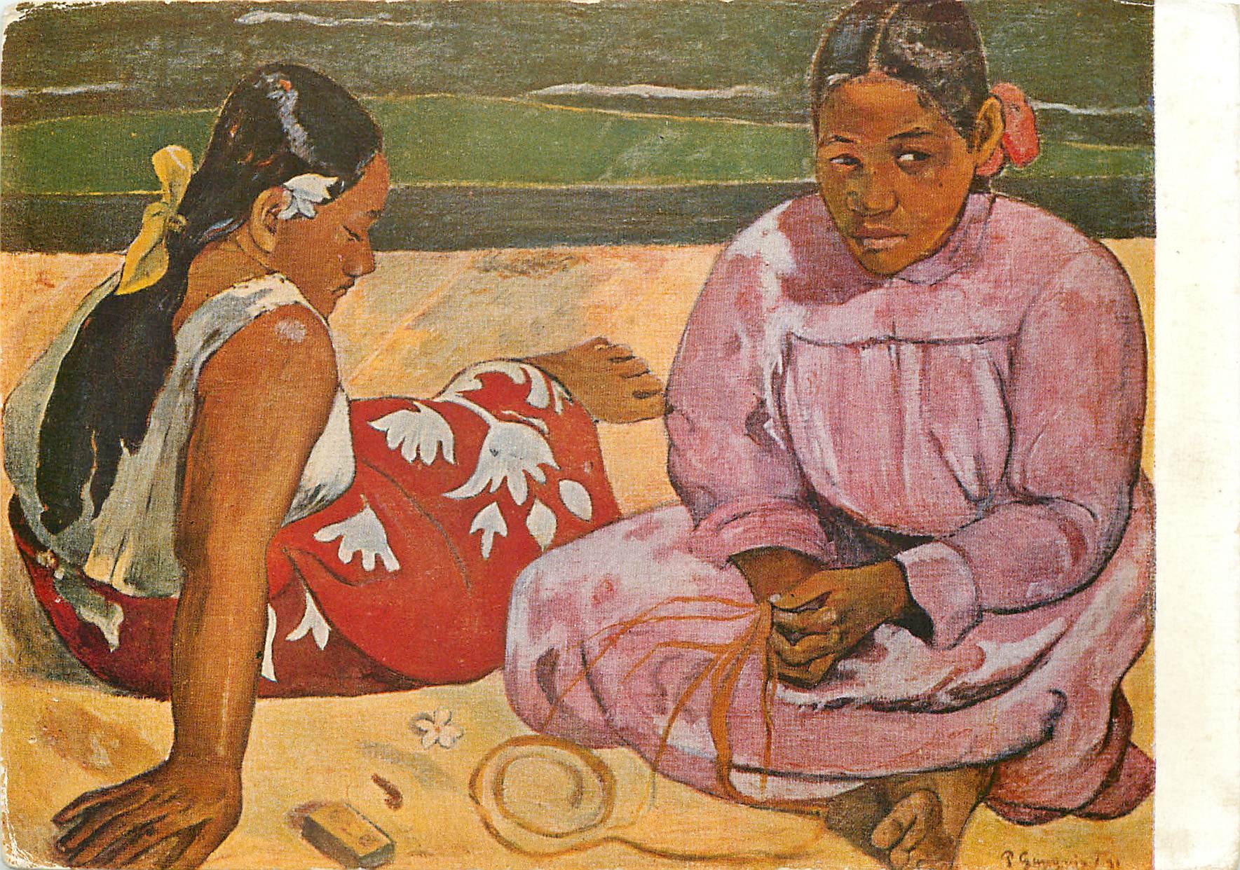 CPM Paul Gauguin 1848 1903 Femmes de Tahiti Musee du Louvre Ecole Francaise 