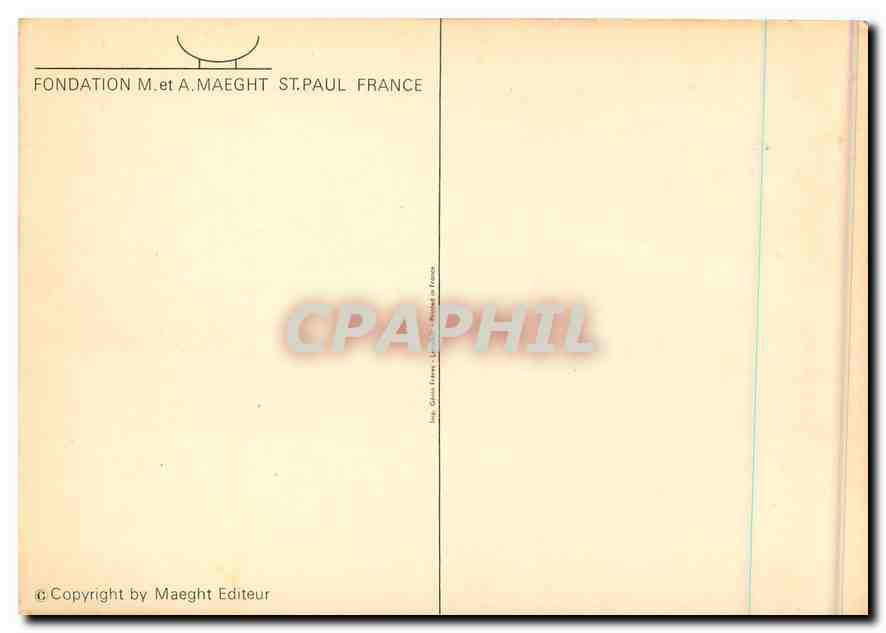 CPM Fondation M et A Maeght St Paul France  — Rückseite