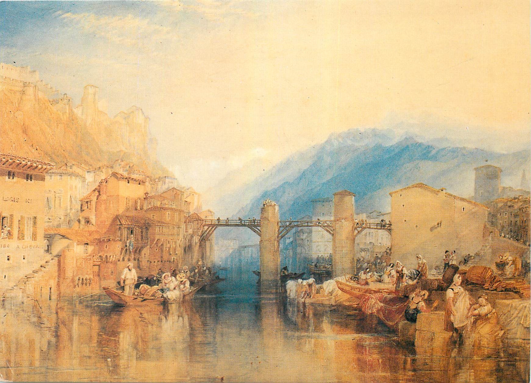 Le Pont de Grenoble — aquarelle de J.M.W. Turner — 1824 — Centre Culturel du Marais, France