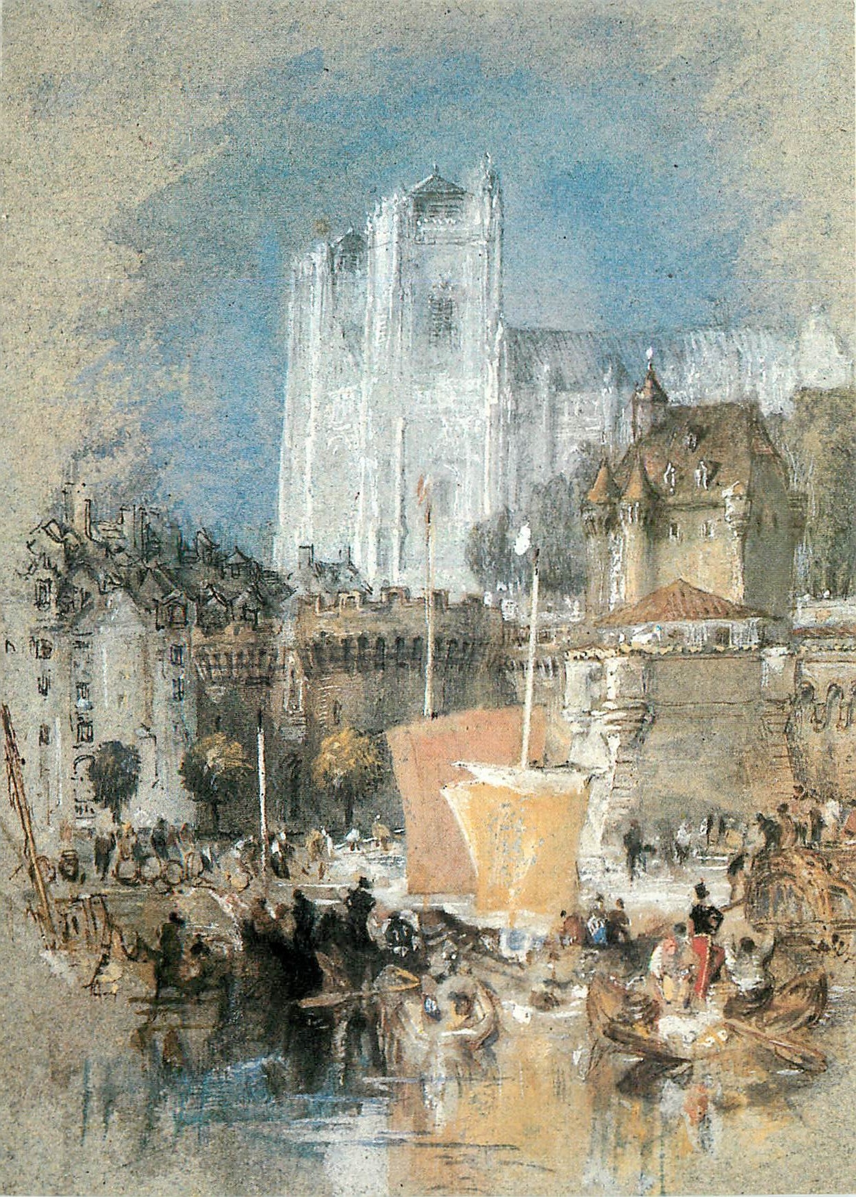 CPM JMW Turner Chateau de Nantes 1826 1830 aquarelle 