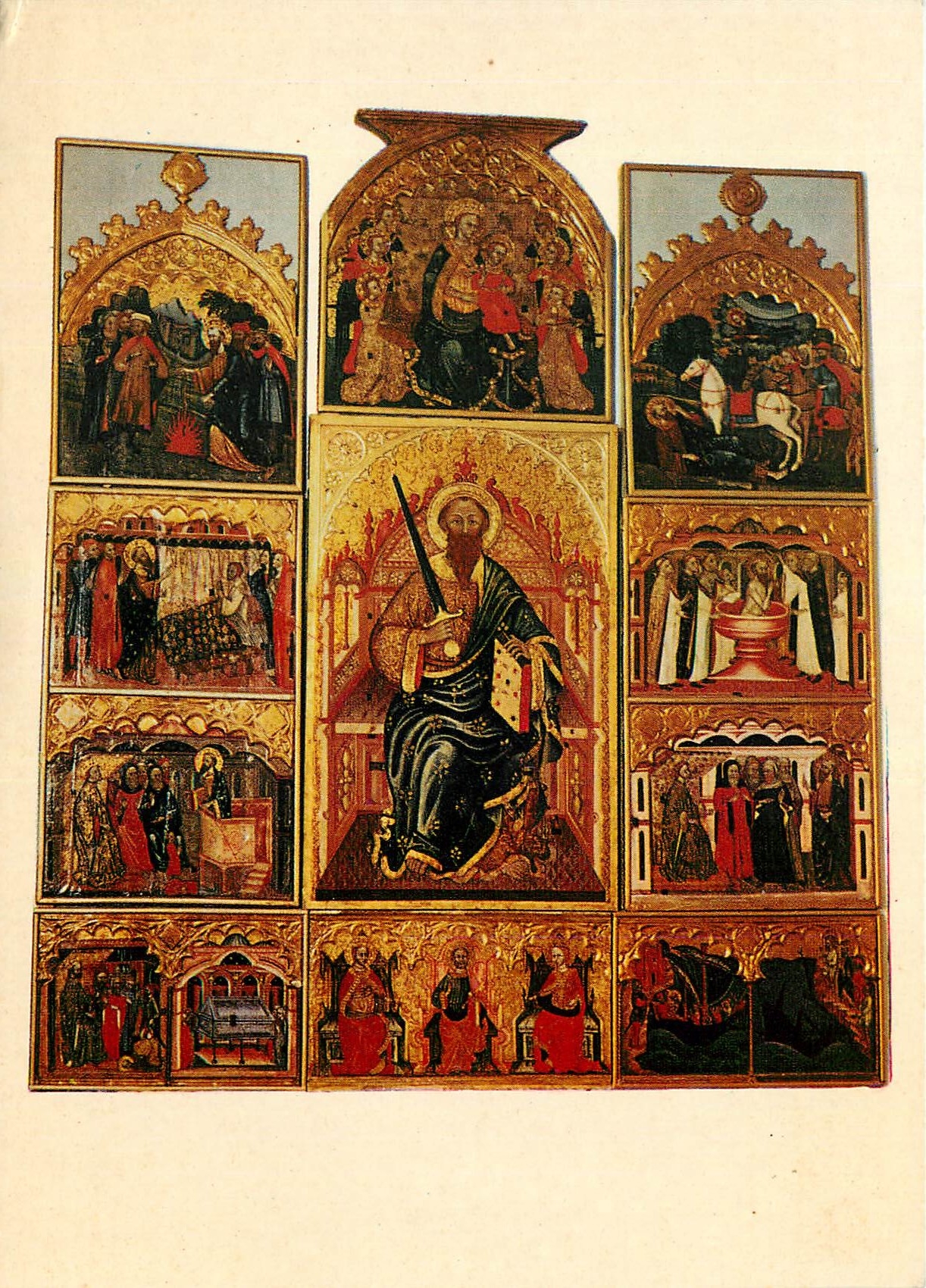 CPM Cathedral Museum Malta Spanish school Early XV Cent Polytych life of St Paul 