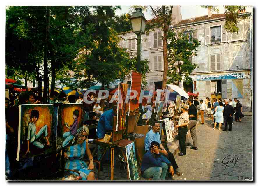 CPM Paris et ses Merveilles le Butte Montmartre peintres place du Tertre 