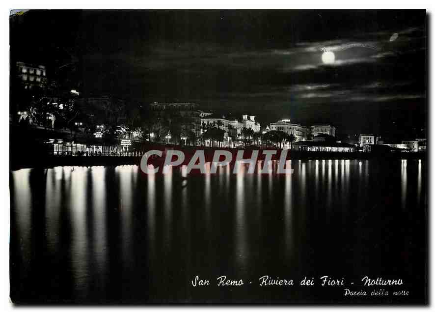 CPM San Remo Riviere des Fleurs Nocturne 