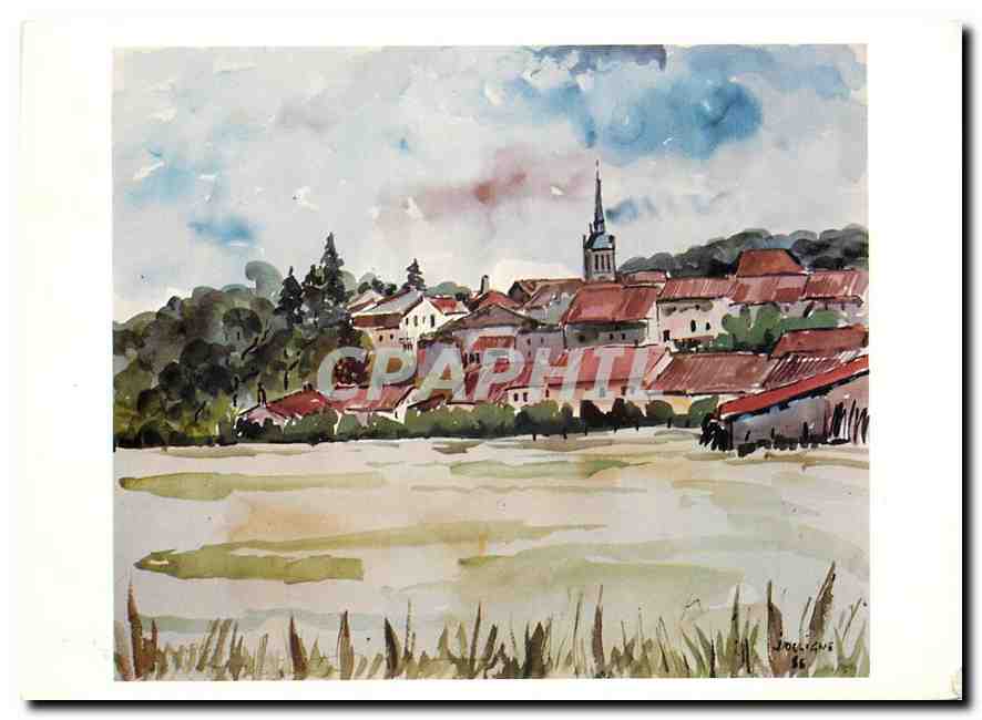 CPM Le Vieux Chatillon Aquarelle de Jacques Deligne 