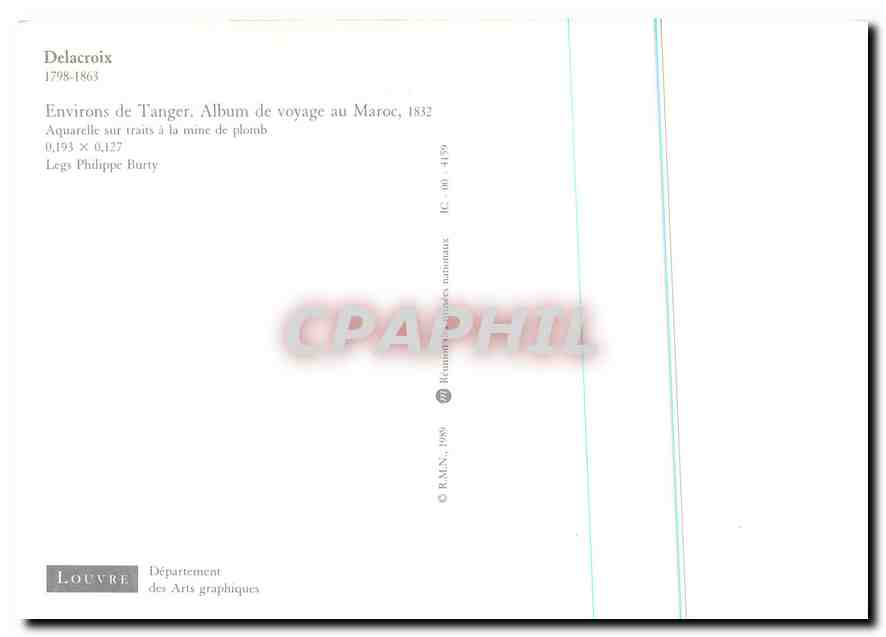 CPM Delacroix Environs de Tanger Album de voyage au Maroc  — Rückseite