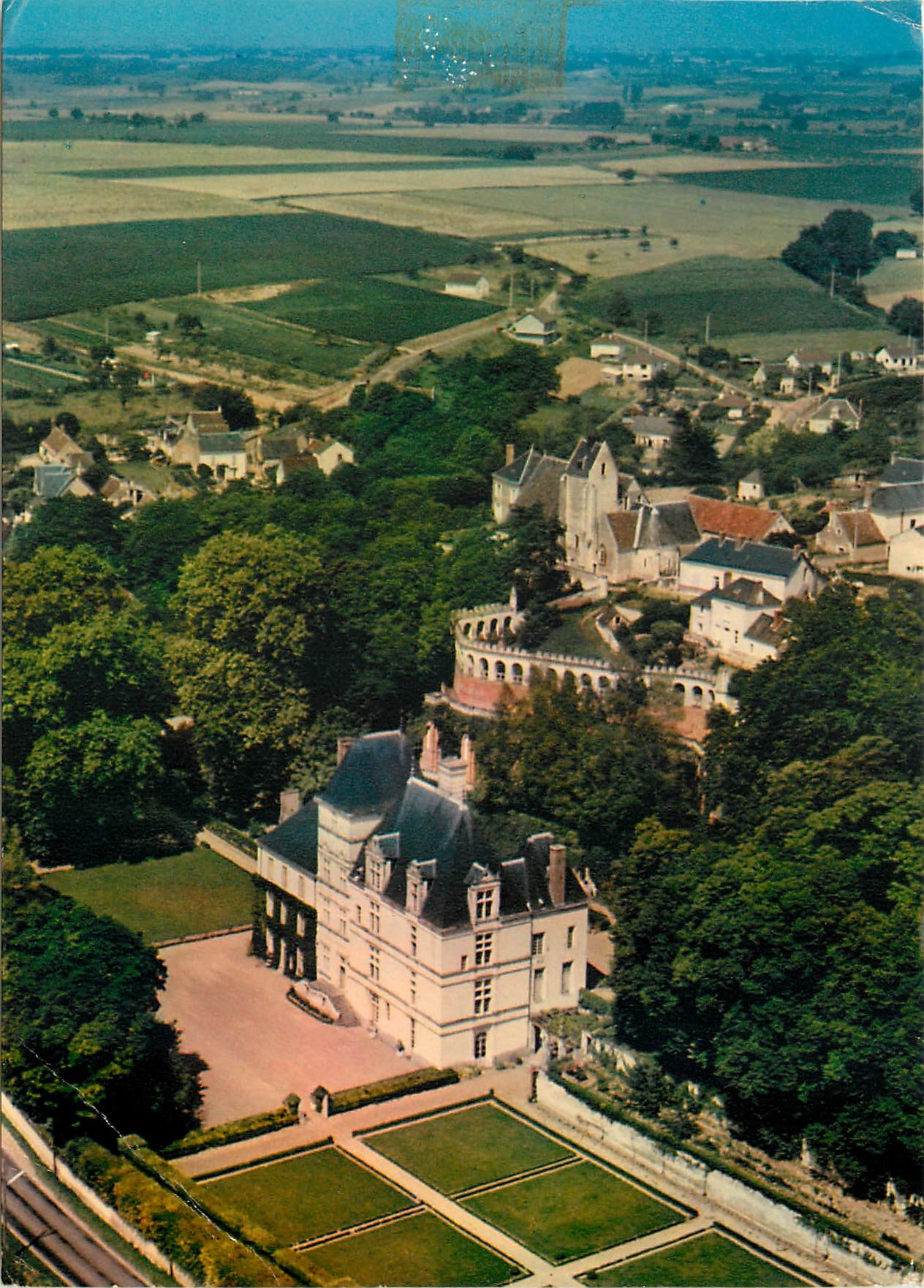 CPM Ponce sur le Loir Sarthe Vue aerienne 