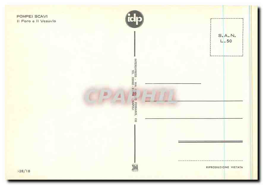 CPM Pompei Scavi II Foro e II Vesuvio  — Rückseite