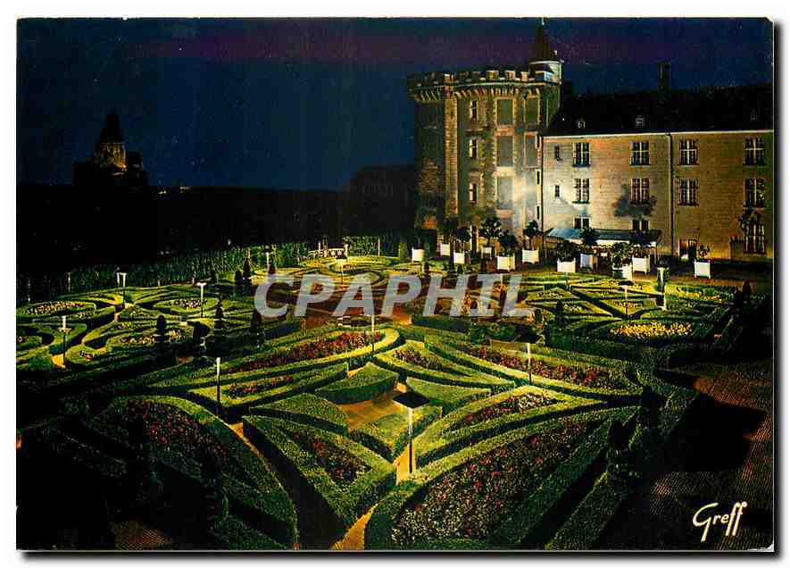 CPM Villandry Indre et Loire Le chateau et les jardins Renaissance 