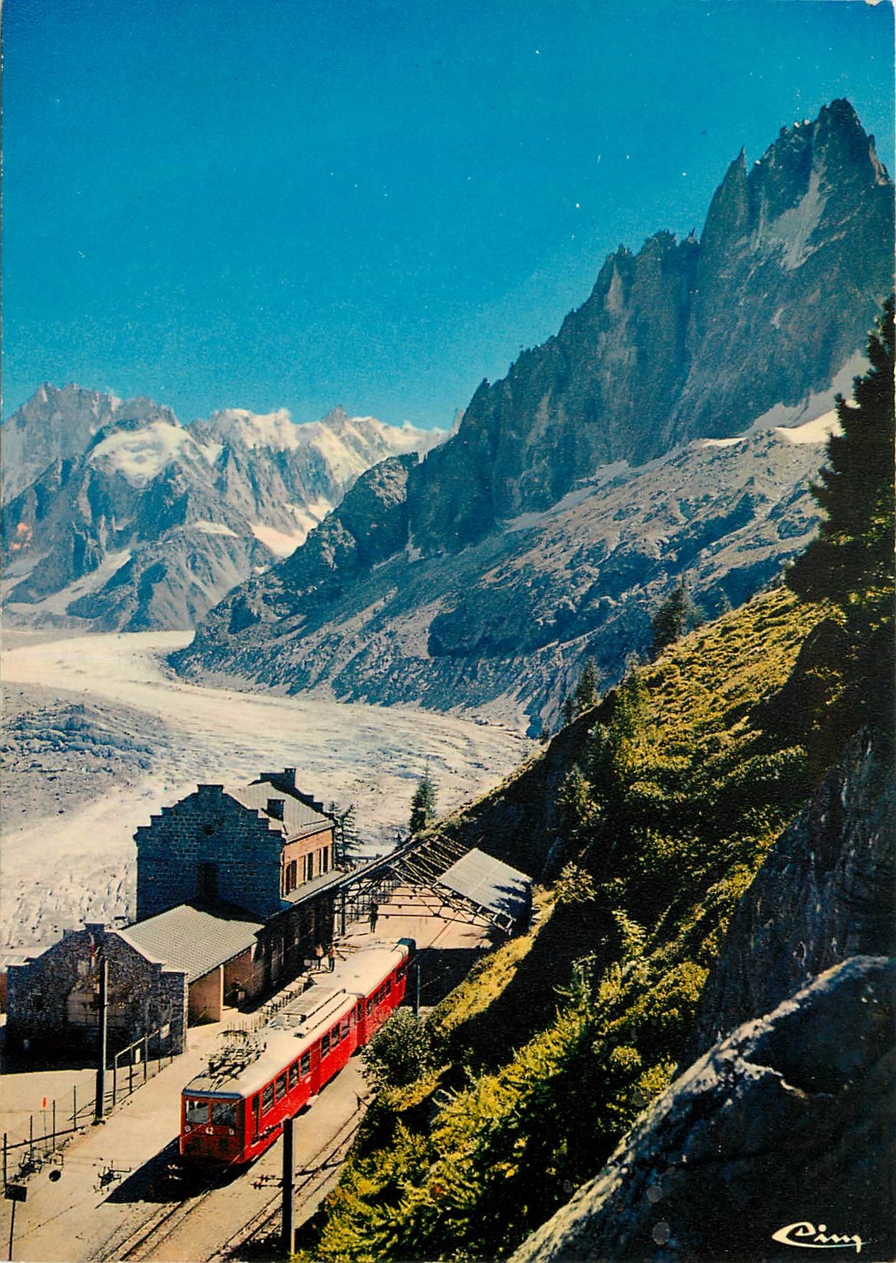 CPM Chamonix Mont Blanc Hte Savoie La gare du Montenvers 