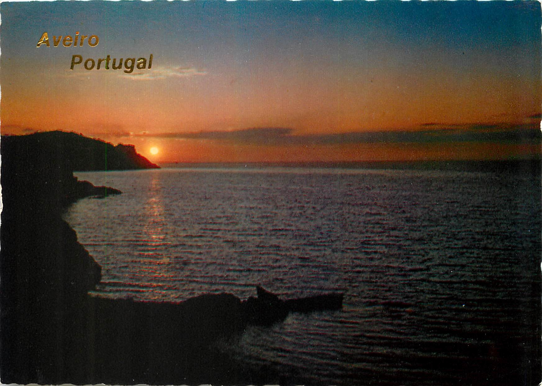 CPM Portugal Beira Mar Coucher de soleil 