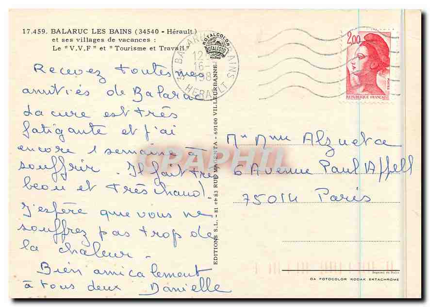 CPM Balaruc les Bains Herault et ses villages de vacances  — Back