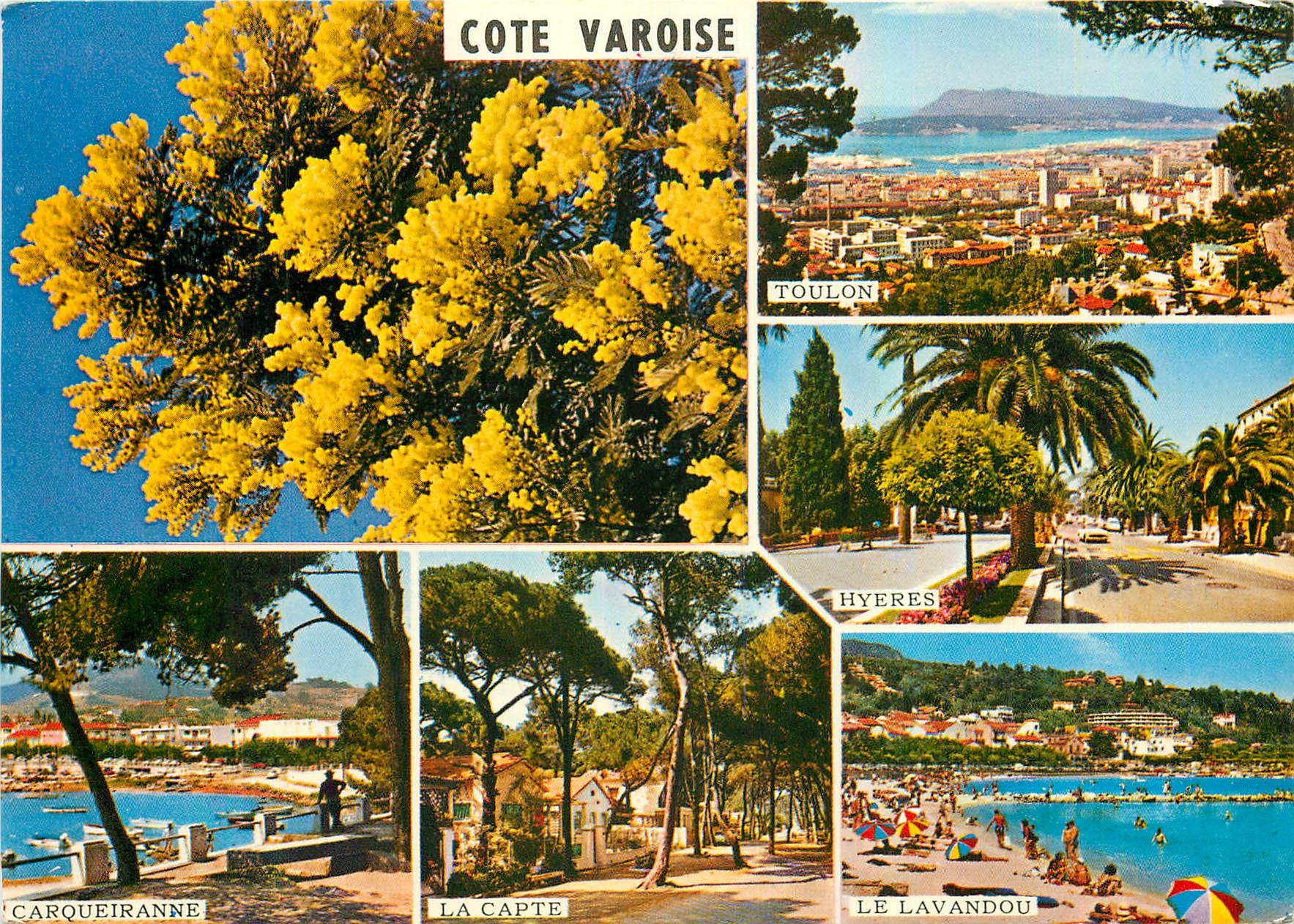 CPM Souvenir de la Cote Varoise Toulon Carqueiranne Le Lavandou Hyeres La Capte