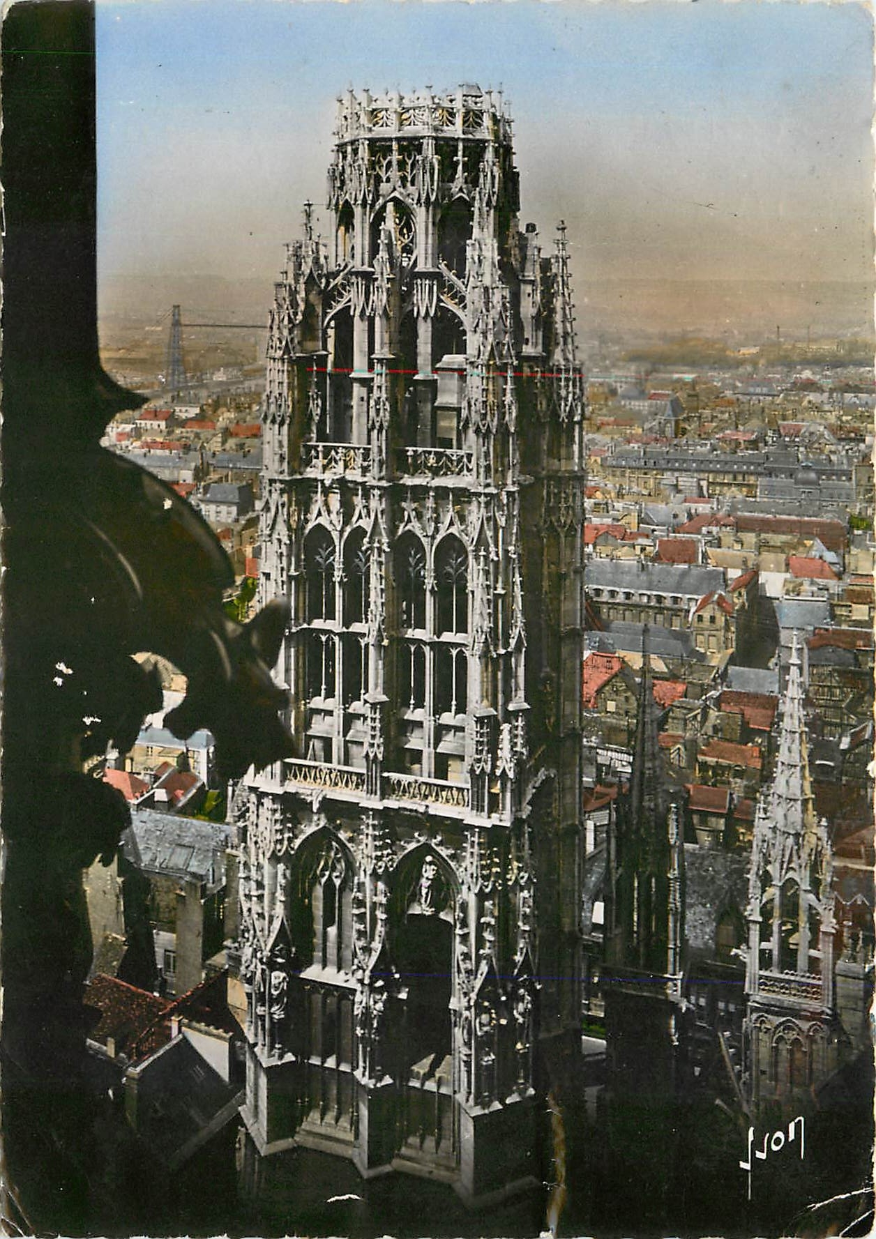 CPM Rouen Seinte Interieure La Cathedrale Tour 