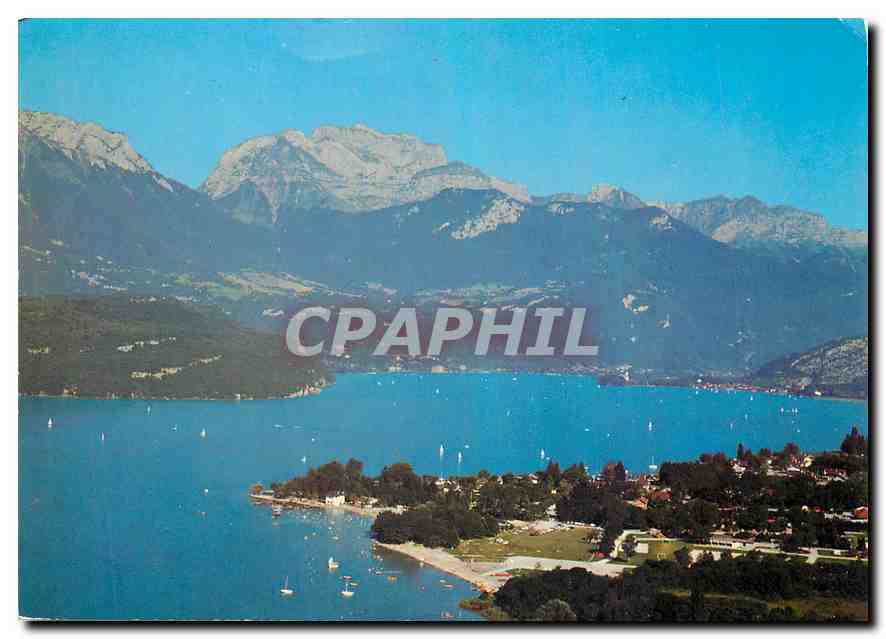 CPM Lac d'Annecy Haute Savoie Saint Jorioz la plage et la Tournette 