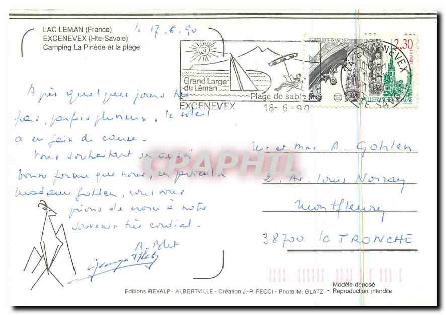 Excenevex — Lac Léman — Éditions REVALP — Rückseite