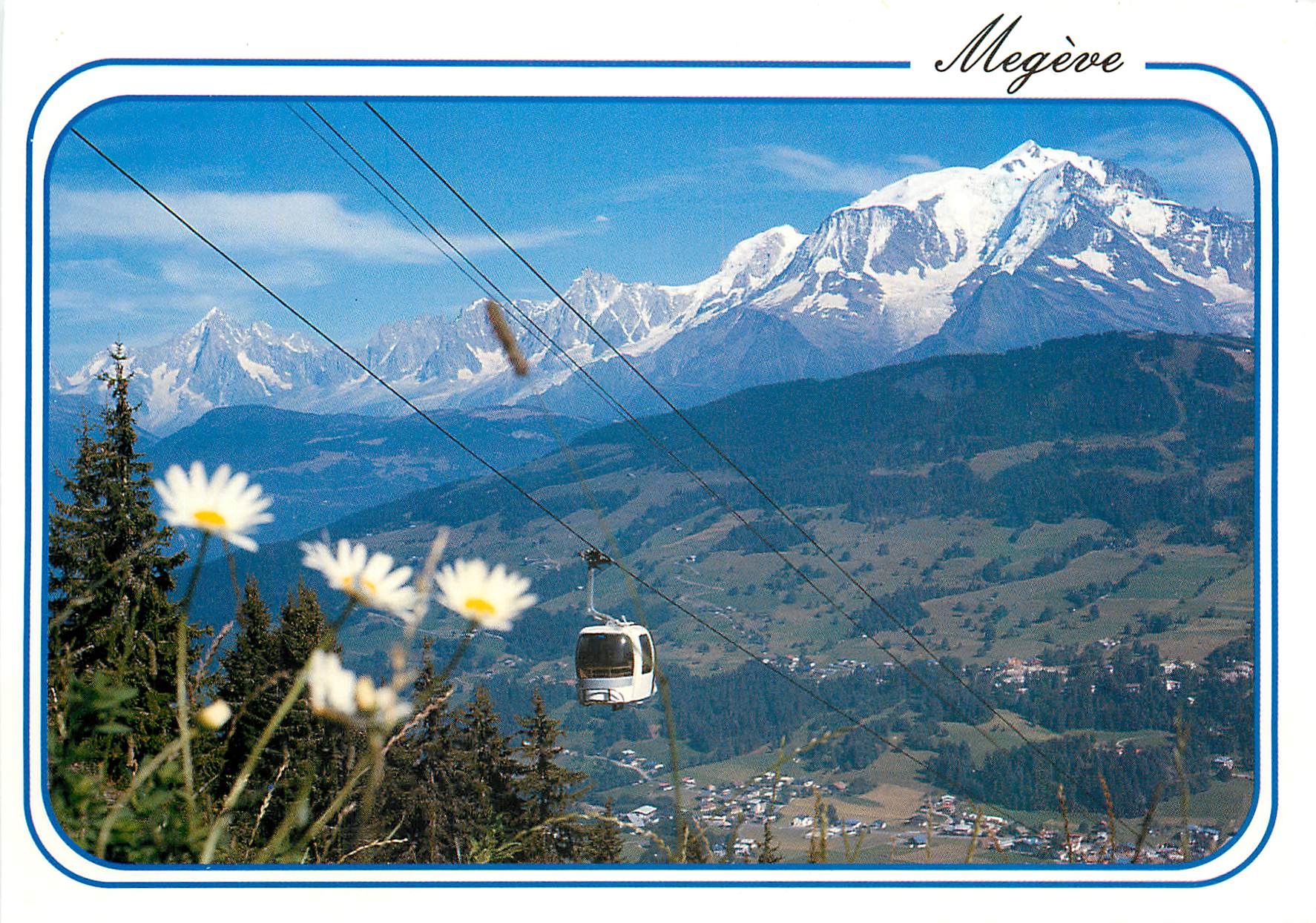 Megève — Vue de la télécabine du Jaillet et du Mont-Blanc — Éditions Révalp