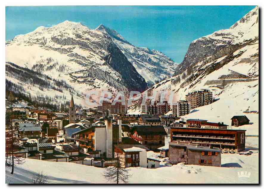 Val d'Isère — vue panoramique enneigée — éditeur IRIS