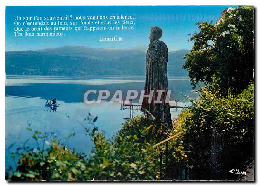 CPM Chindrieux Savoie Statue de Lamartine 
