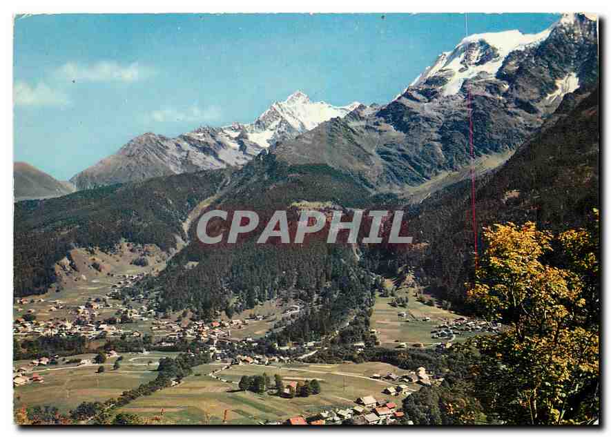 Les Contamines - Montjoie — Vue générale depuis Colombaz (1164 m) — Éditeur MENSCHROME