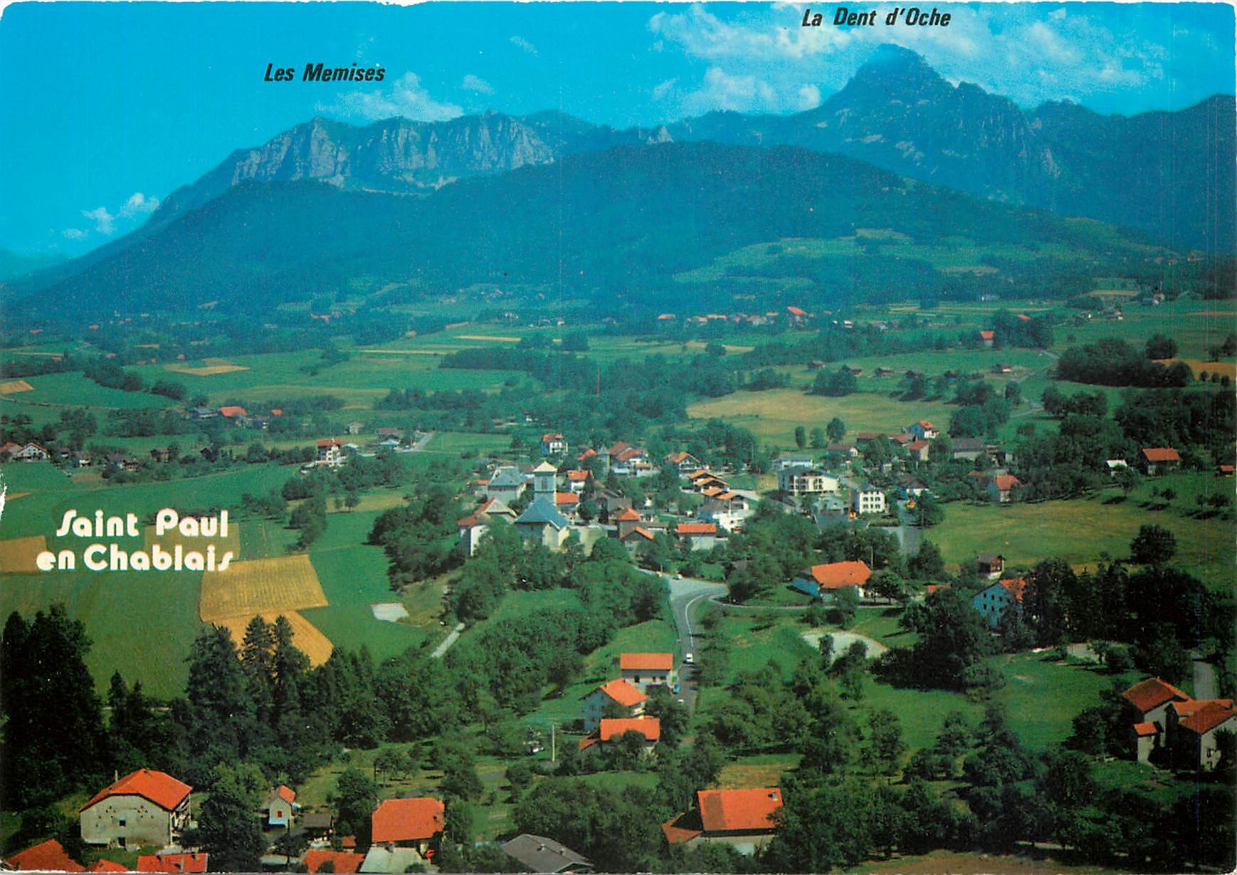Saint Paul en Chablais — General view with the Mémises and the Dent d'Oche — Éditions OLLARD BRON